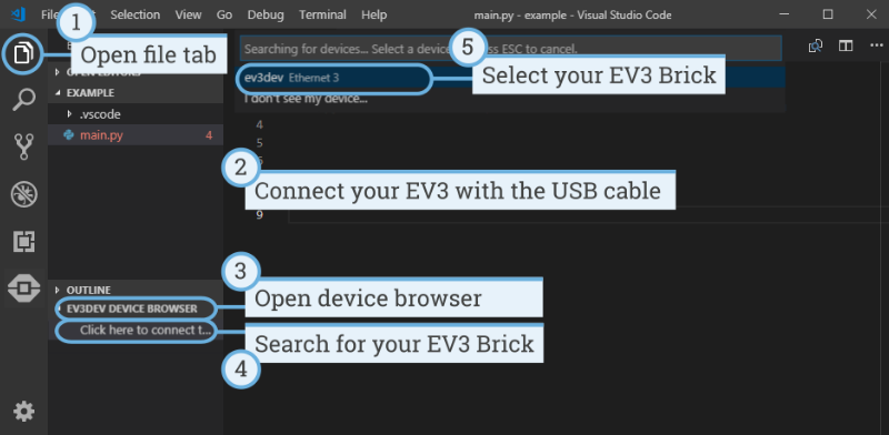 EV3の接続設定